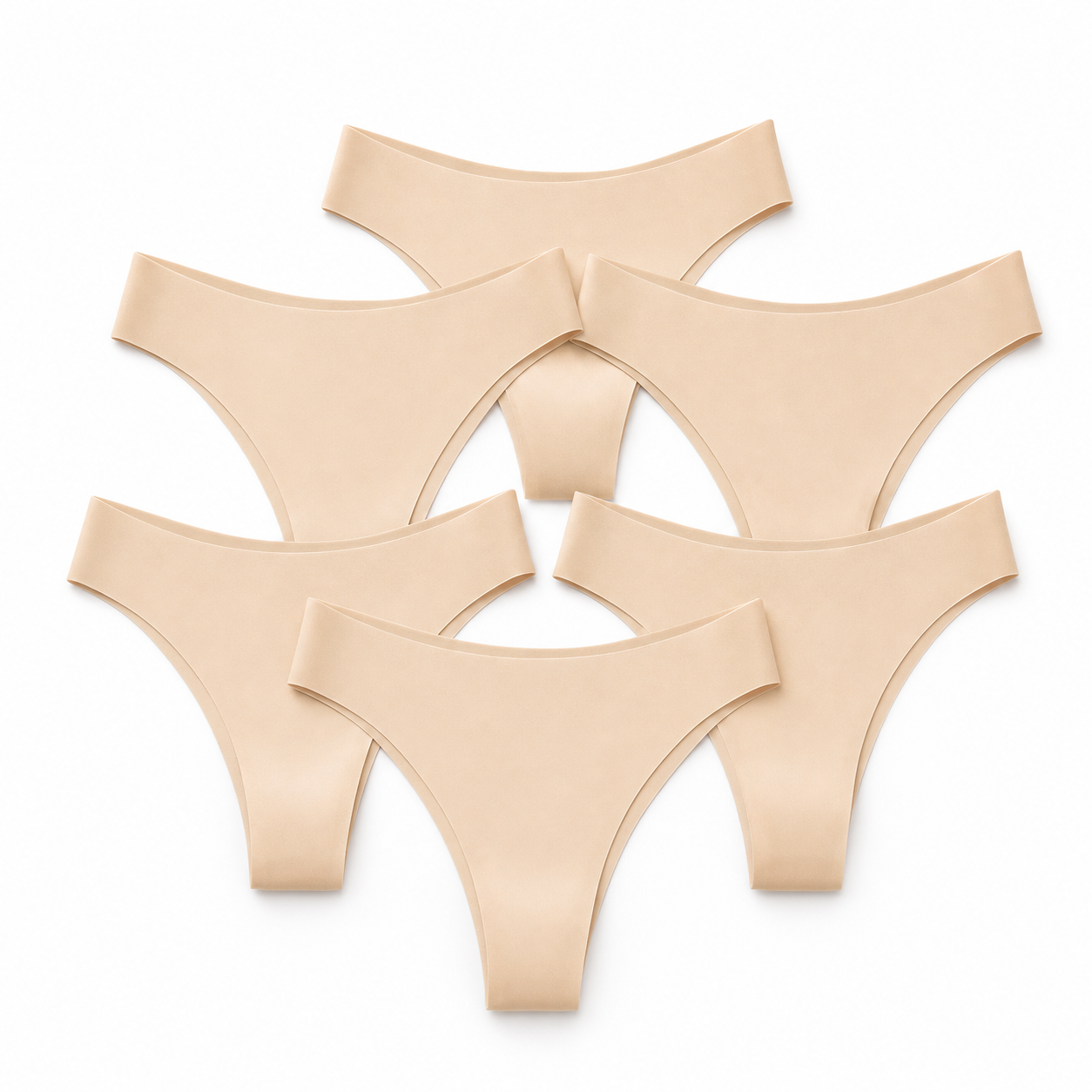 6 culottes invisibles nude