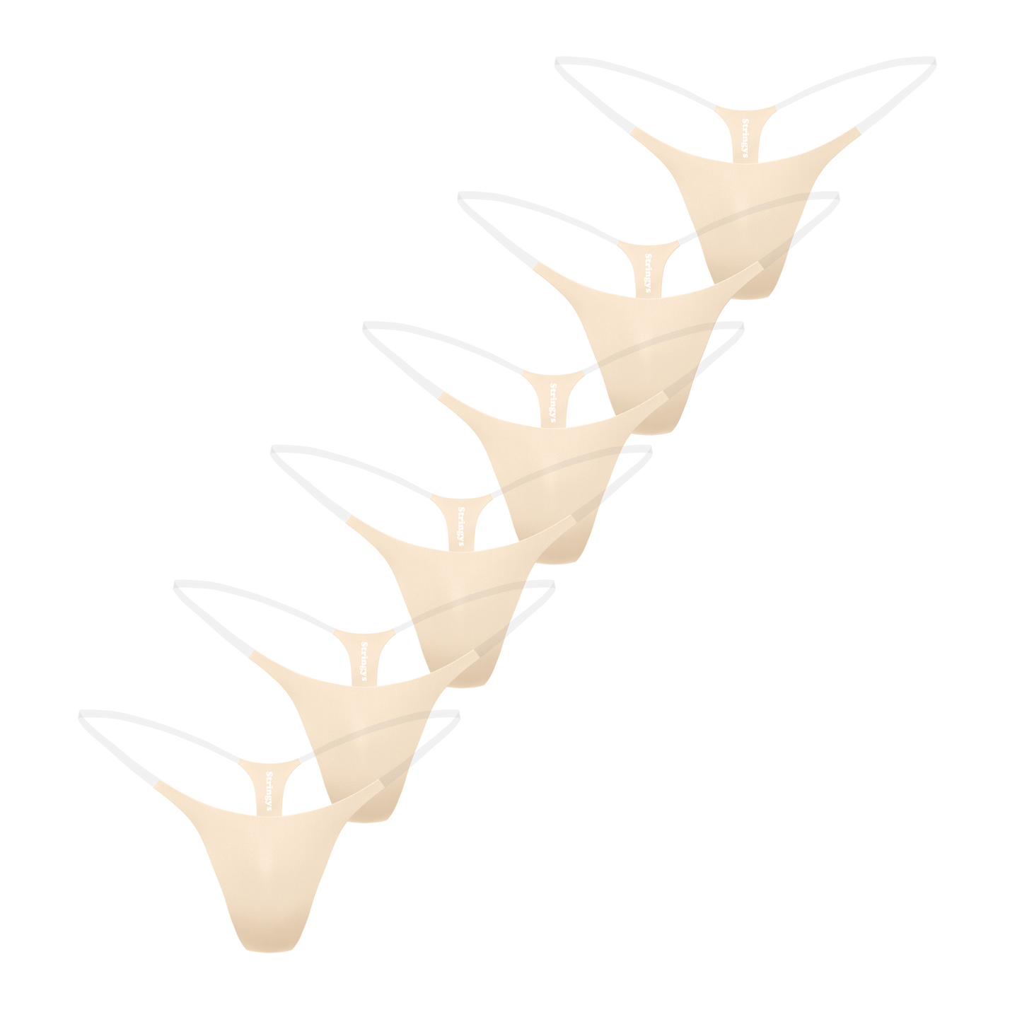 6 culottes invisibles nude
